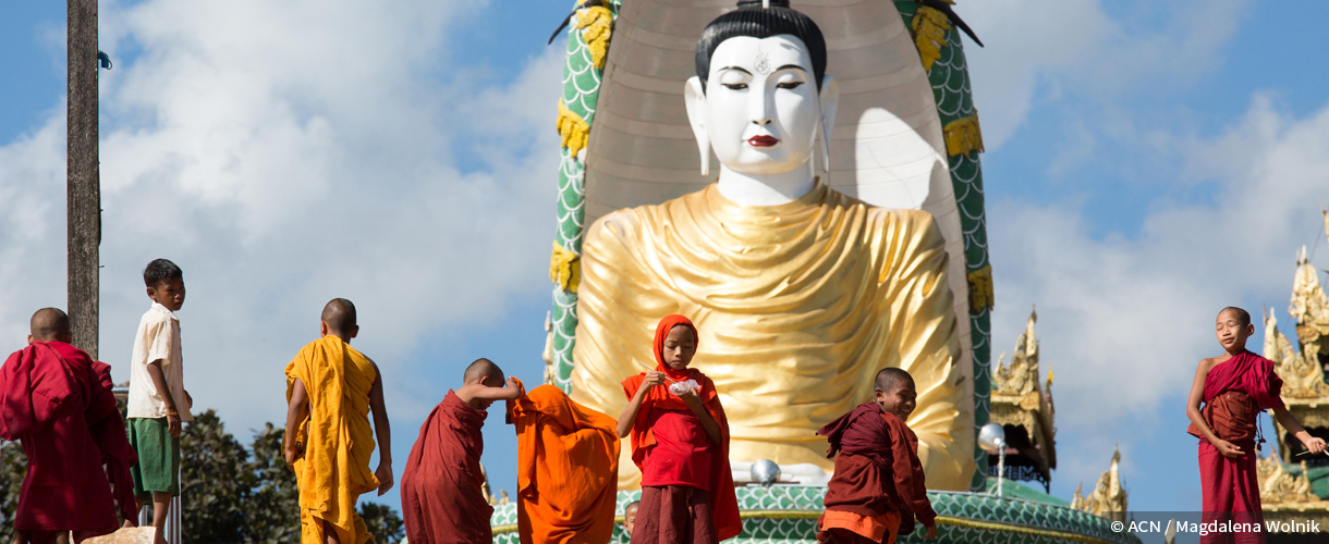 Usually a peaceful religion – but in Burma Buddhists have attacked other faiths.